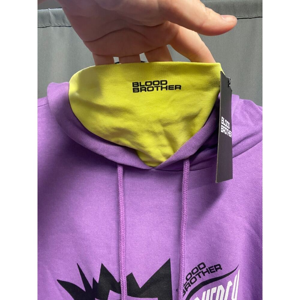 Blood Brother Pullover Hoodie Men's Medium Purple High Frequency B35, b65 - Picture 6 of 7